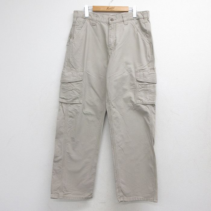 カーハート カーゴパンツ ベージュ 実寸W34 | 古着