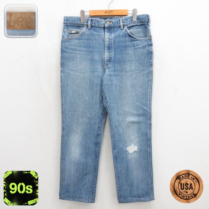 リー 90s ジーンズ ヒゲ ネイビー 実寸W36 | 古着