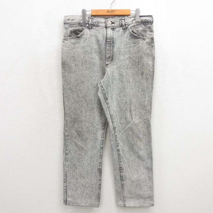 リー 90s ジーンズ ケミカルウォッシュ ブラック 実寸W36 | 古着