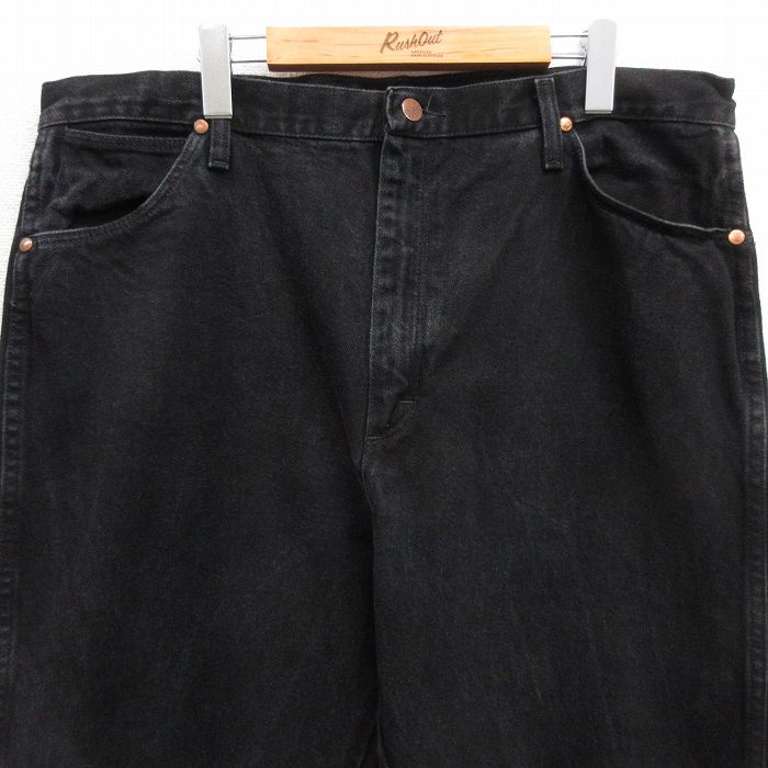 古着通販 W38☆古着 ラングラー パンツ メンズ コットン ブラック デニム
