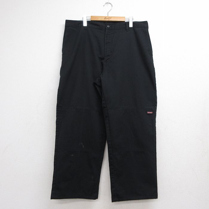 ディッキーズ ワークパンツ ダブルニー ブラック 実寸W38 | 古着