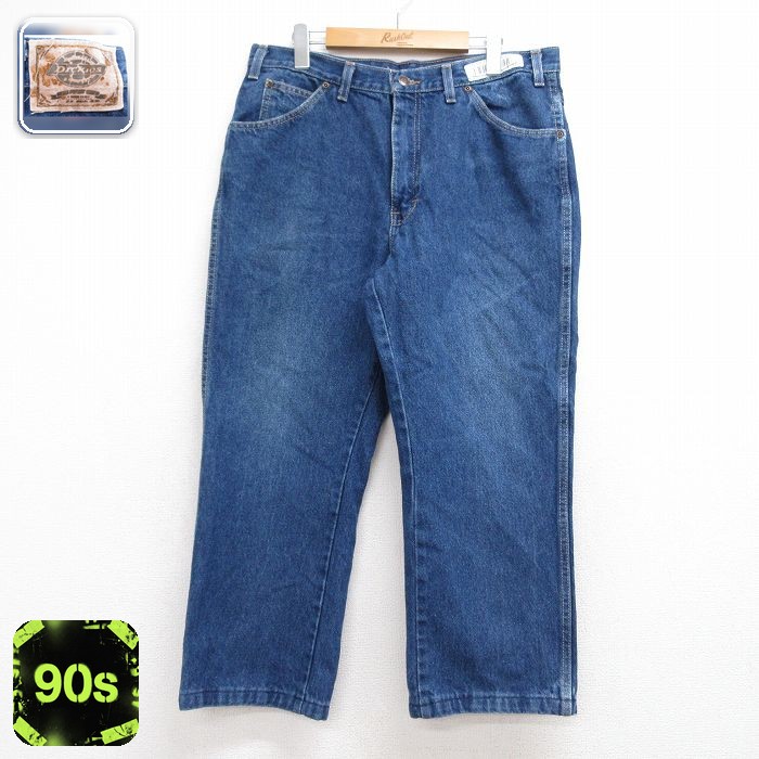 ディッキーズ 90s ジーンズ ネイビー 実寸W35 | 古着