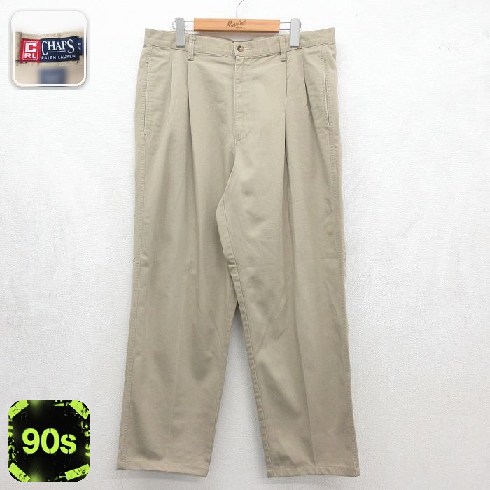 ラルフローレン 90s チャップスパンツ ベージュ 実寸W36 | 古着