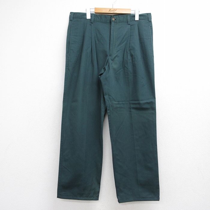 実寸W36 ダックスバックパンツ グリーン | 古着