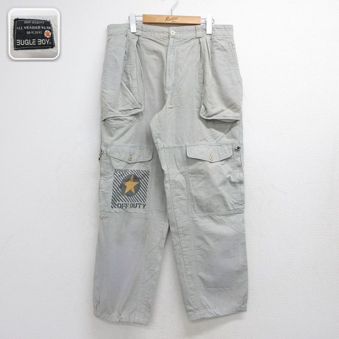 ビューグルボーイ パンツ OFF DUTY グレー 実寸W36 | 古着