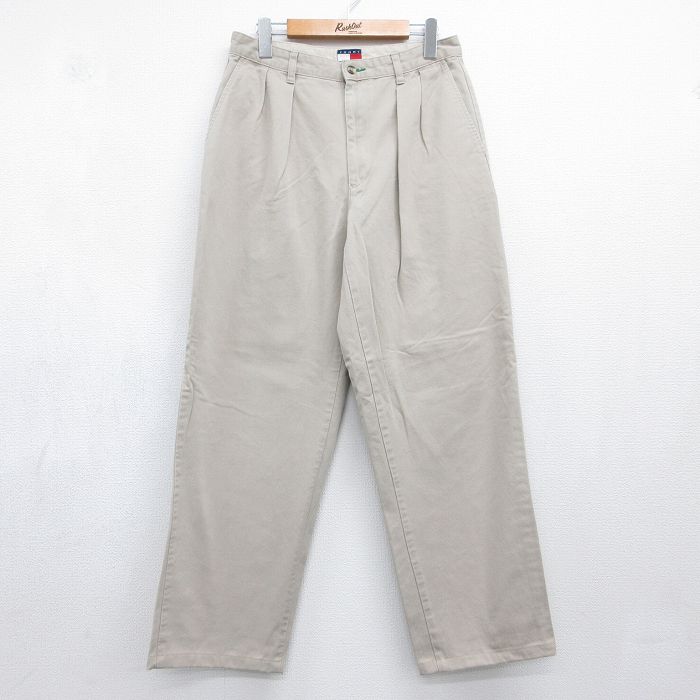トミーヒルフィガー 90s パンツ ベージュ 実寸W30 | 古着