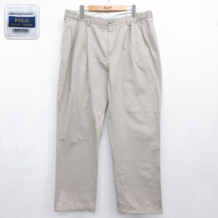 ラルフローレン パンツ ベージュ 実寸W37 | 古着