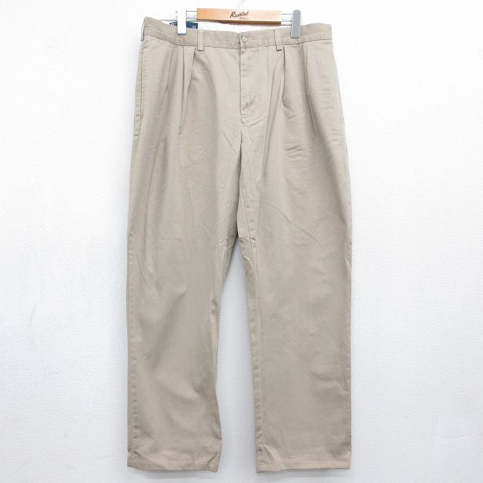 ラルフローレン 90s パンツ ワンポイントロゴ ベージュ 実寸W36 | 古着