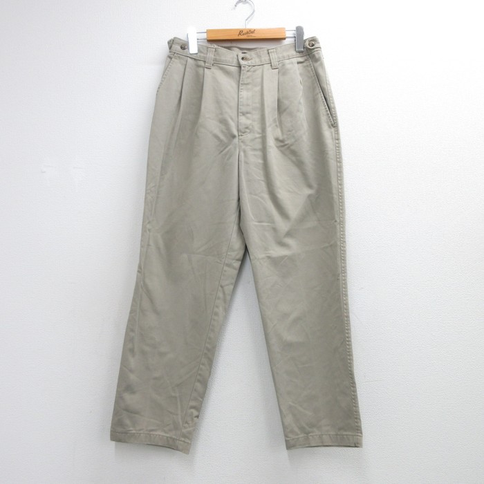 ドッカーズ 90年代 パンツ ツータック ベージュ 実寸W34 | 古着