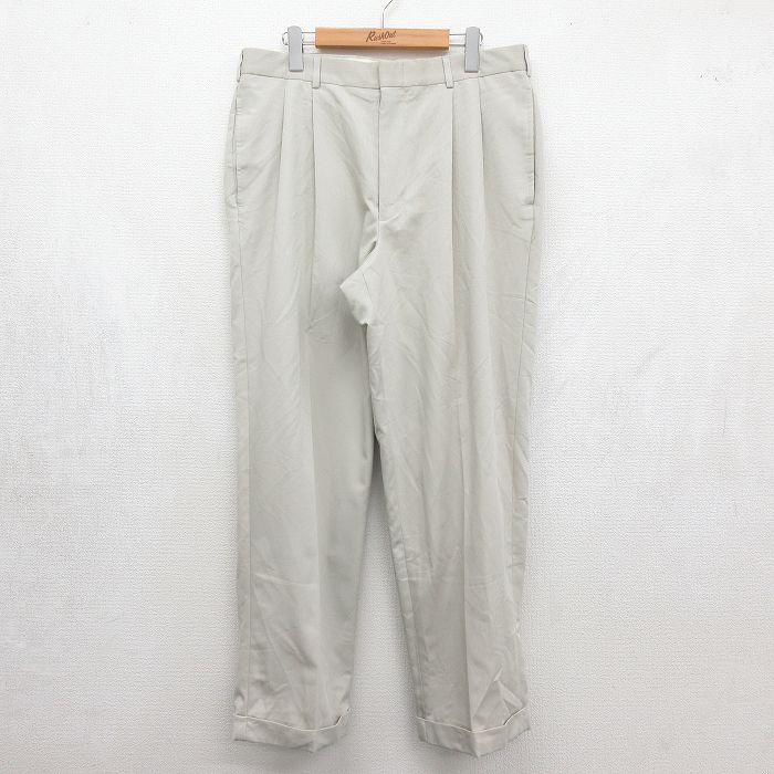 ペリーエリス 90s スラックス ベージュ 実寸W35 | 古着