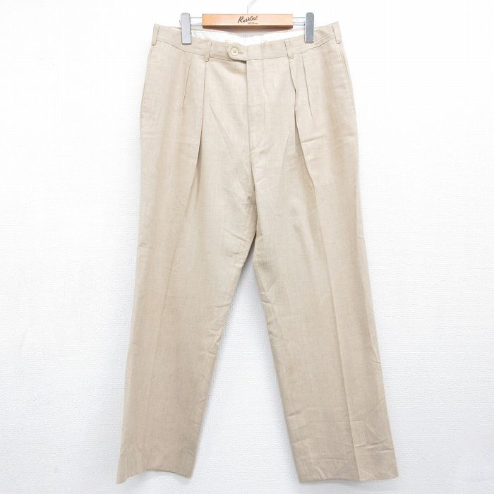 HAGGAR 80s スラックス ベージュ 実寸W33 | 古着