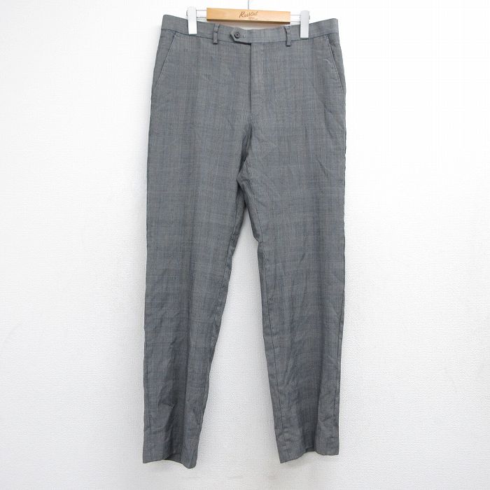 ラルフローレン パンツ グレーチェック 実寸W34 | 古着