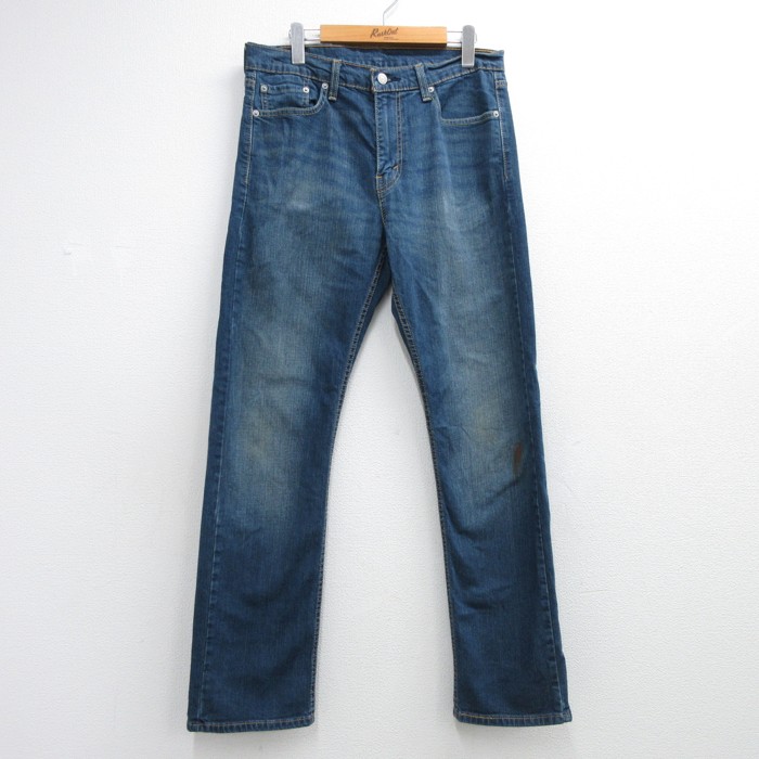 リーバイス513 パンツ ヒゲ ネイビー 実寸W32 | 古着