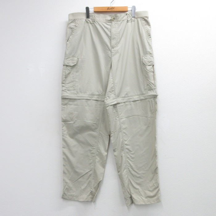 コロンビア パンツ デタッチャブルカーゴ ベージュ 実寸W40 | 古着
