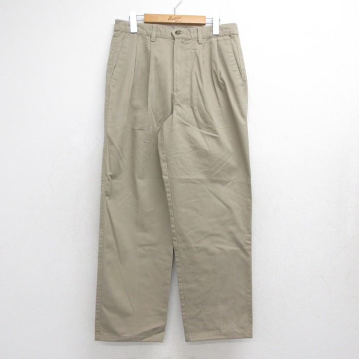 ドッカーズ 90s パンツ ツータック ベージュ W32 | 古着 26aug26