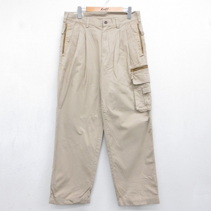 W32★古着 オービス ORVIS メンズ 00年代 00s カーゴ コットン ベージュ 26aug27