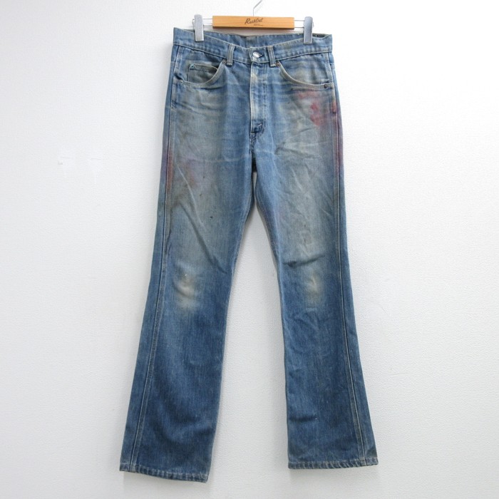リーバイス 70s パンツ ビッグE フレア ネイビー 実寸W32 | 古着