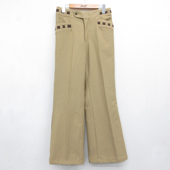70s フレアパンツ タロン ブラウン メンズ実寸W30 | 古着