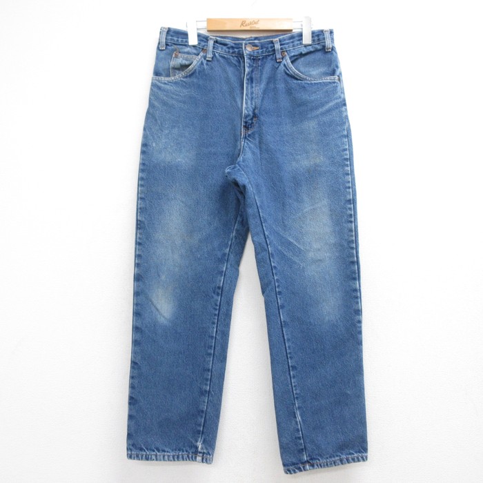 ディッキーズ 90s ジーンズ ヒゲ ネイビー 実寸W33 | 古着