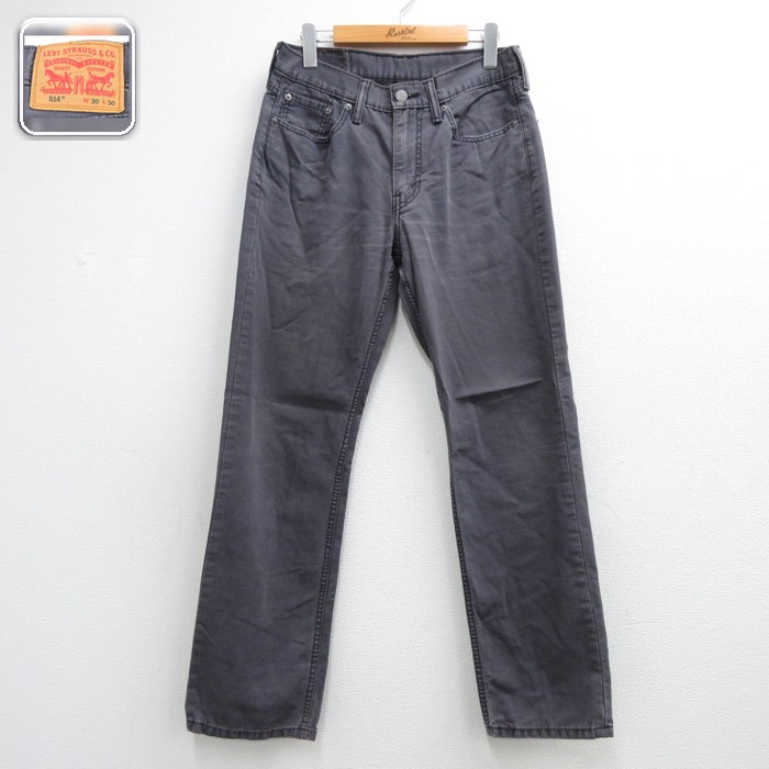 Levi's リーバイス パンツ メンズ 514 ジッパーフライ コットン グレー 実寸W30 | 古着