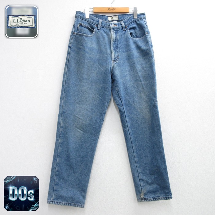 エルエルビーン 00s ジーンズ ヒゲ ネイビー 実寸W33 | 古着
