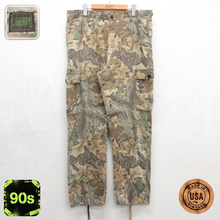 リバティ 90s ハンティングジャケット リアルツリー迷彩 ベージュ メンズW39相当 | 古着