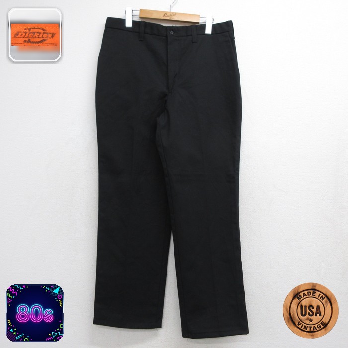 ディッキーズ 80s パンツ チビタグ ブラック 実寸W33 | 古着