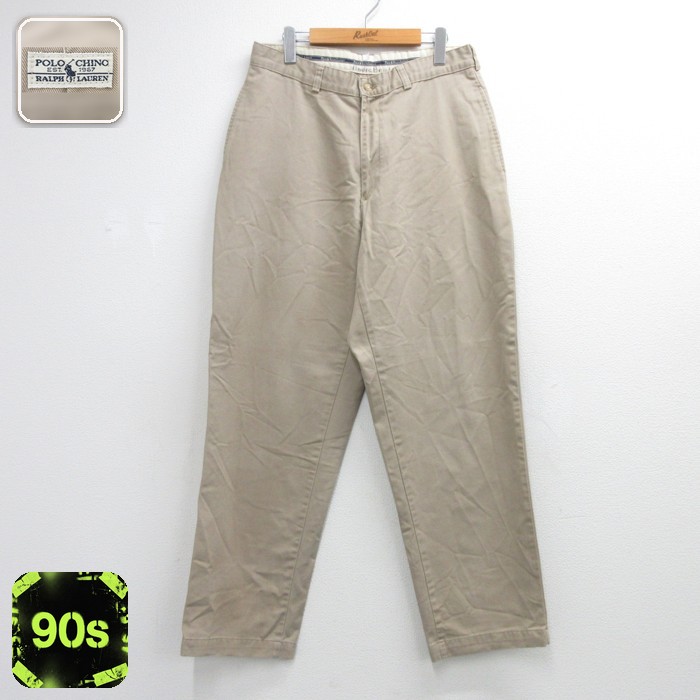 ラルフローレン 90s チノパンツ ブラウン 実寸W33 | 古着