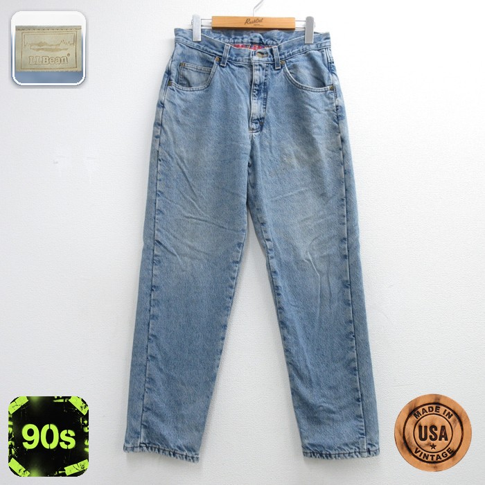 L.L.Bean 90s ジーンズ テーパード ネイビー 実寸W31 | 古着