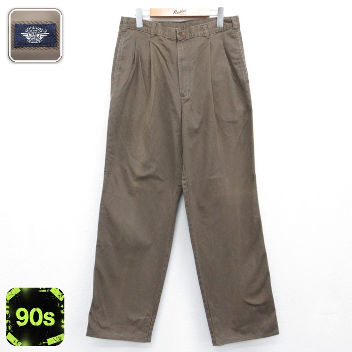 DOCKERS ドッカーズ パンツ メンズ Dockers コットン ブラウン 実寸W33 | 古着
