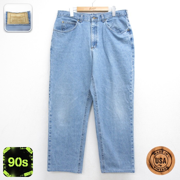L.L.Bean 90s ジーンズ ネイビー 実寸W36 | 古着