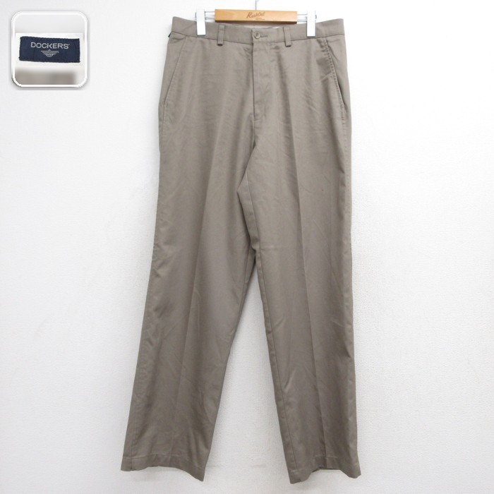 DOCKERS ドッカーズ パンツ メンズ ブラウン 実寸W33 | 古着
