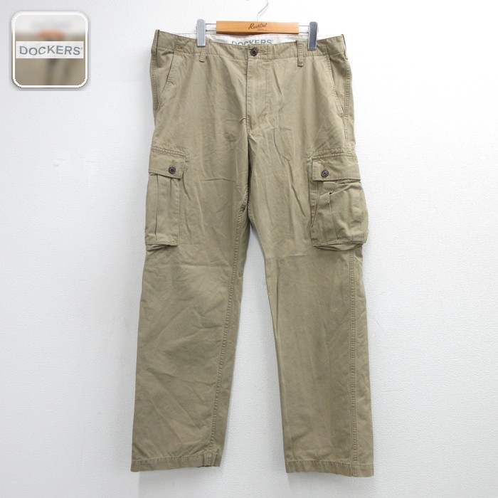 ドッカーズ カーゴパンツ ブラウン 実寸W36 | 古着