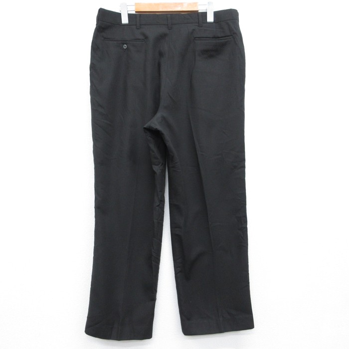 〜80s USA製？ HAGGAR アクションスラックス ブラック w34 黒 古着通販 W36☆古着 HAGGAR パンツ メンズ 80年代 80s スラックス