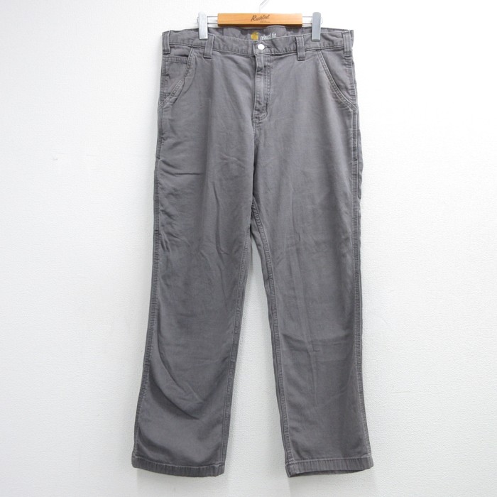 カーハート リラックスフィットパンツ ダック グレー 実寸W36 | 古着