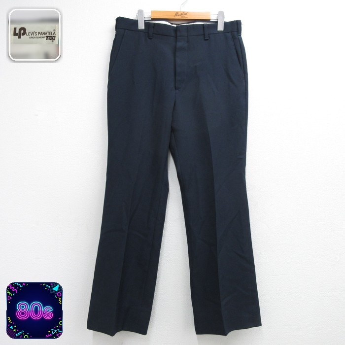 LEVIS PANATELA パンツ メンズ 80s タロン スラックス ネイビー 実寸W34 | 古着