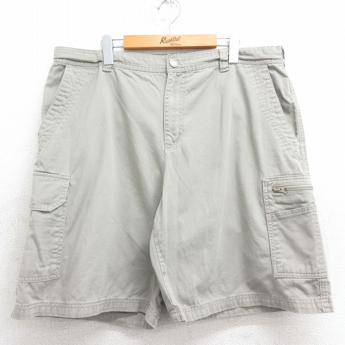 W38★古着 コロンビア COLUMBIA ショート パンツ ショーツ メンズ 00年代 00s コットン ベージュ系 カーキ 【spe】 24mar06 中古 ボトムス 短パン ショーパン ハーフ