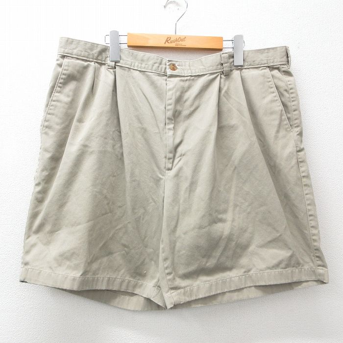 W39★古着 FARAH ショート パンツ ショーツ メンズ 大きいサイズ コットン ベージュ カーキ 24may13 中古 ボトムス 短パン ショーパン ハーフ