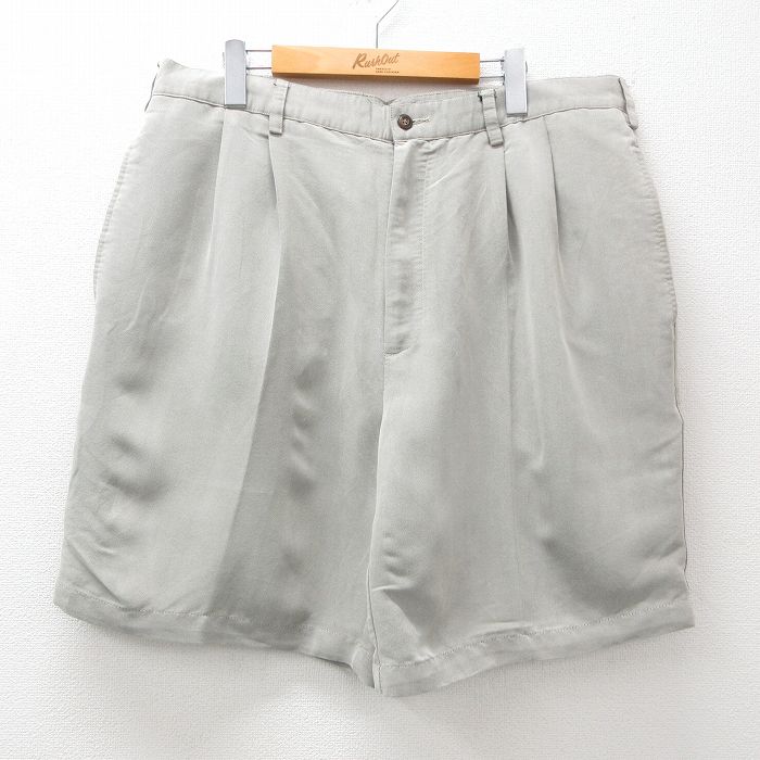 【50%OFF】W38★古着 ショート パンツ ショーツ メンズ 00年代 00s グレー 24jun25 中古 ボトムス 短パン ショーパン ハーフ