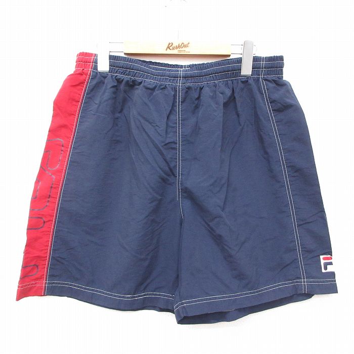 フィラ 00s ショートパンツ ビッグロゴ ネイビー W35 | 古着
