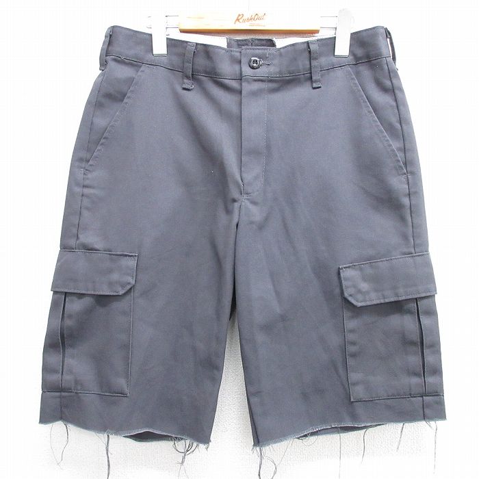W32★古着 レッドキャップ ショート ワーク カーゴ パンツ ショーツ メンズ 濃グレー 25apr02 中古 ボトムス 短パン ショーパン