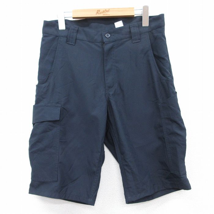 W32★古着 ショート ワーク パンツ ショーツ メンズ バドワイザー CiNTAS ゴアテックス 紺 ネイビー 25apr03 中古 ボトムス 短パン ショーパン