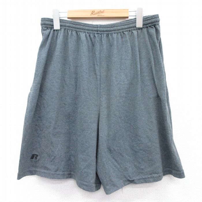 ラッセル ショートパンツ ワンポイントロゴ グレー W33 | 古着
