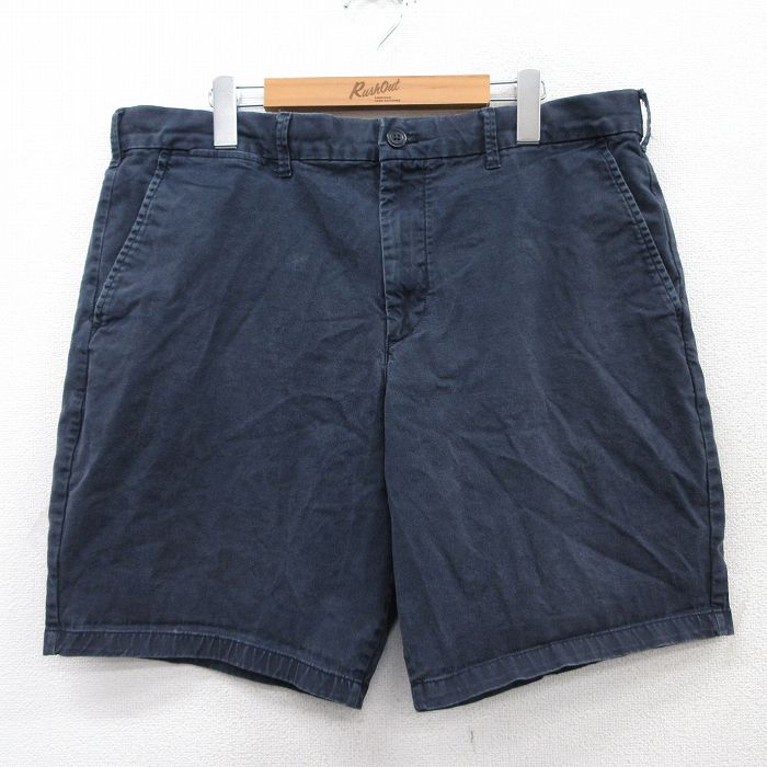 W38★古着 ギャップ GAP ショート チノ パンツ チノパン ショーツ メンズ 紺 ネイビー 25apr03 中古 ボトムス 短パン ショーパン
