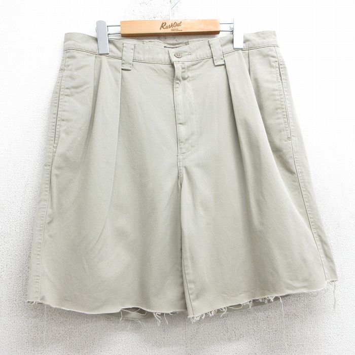 【50%OFF】W35★古着 ラルフローレン Ralph Lauren ポロジーンズ ブランド ショート チノ パンツ チノパン ショーツ メンズ 00年代 00s ベージュ カーキ 25apr04 中古 ボトムス 短パン ショーパン
