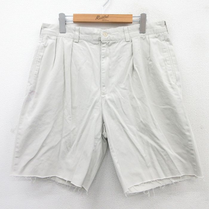 【50%OFF】W35★古着 ラルフローレン Ralph Lauren ブランド ショート チノ パンツ チノパン ショーツ メンズ 90年代 90s ANDREW コットン 薄ベージュ カーキ 【spe】 25apr05 中古 ボトムス 短パン ショーパン