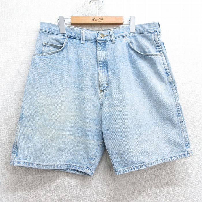 Wrangler W37 ショートパンツ ヒゲ ネイビー | 古着