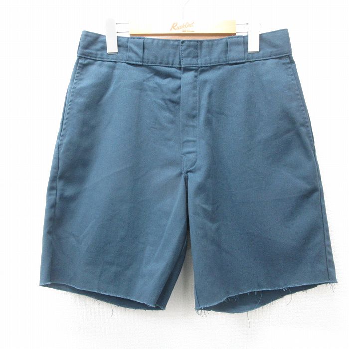 【50%OFF】W32★古着 ディッキーズ Dickies ショート ワーク パンツ ショーツ メンズ 874 紺 ネイビー 25apr05 中古 ボトムス 短パン ショーパン