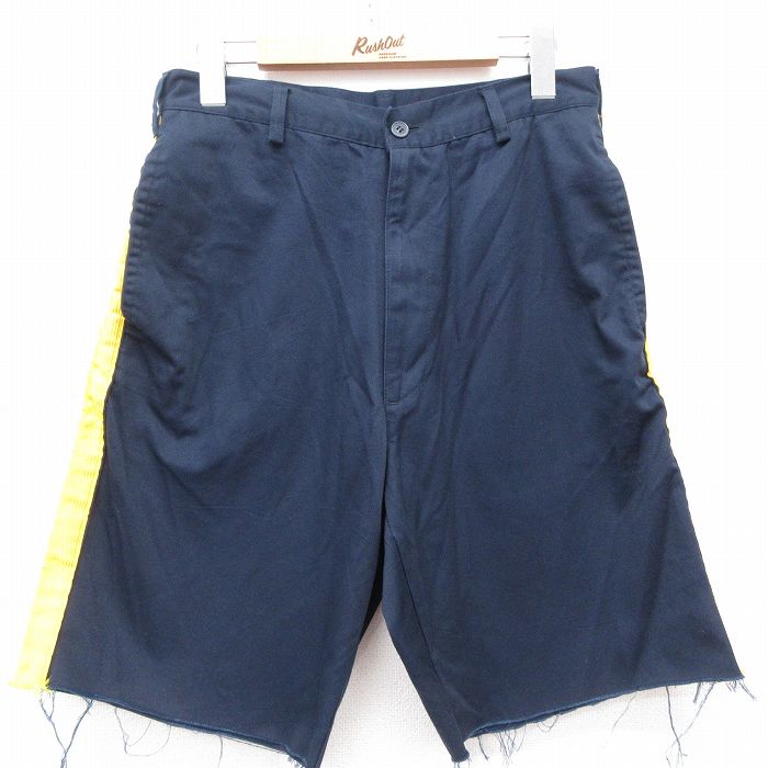 W29★古着 ショート パンツ ショーツ メンズ 紺 ネイビー 25apr05 中古 ボトムス 短パン ショーパン ハーフ