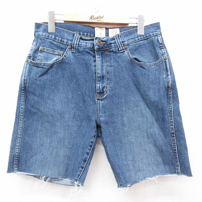 W31★古着 レッドヘッド ショート パンツ ショーツ メンズ 紺 ネイビー デニム 25apr05 中古 ボトムス 短パン ショーパン ハーフ